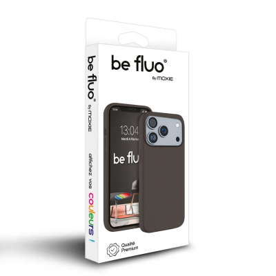 Coque Silicone Moxie BeFluo pour iPhone 18 Pro - Gris anthracite