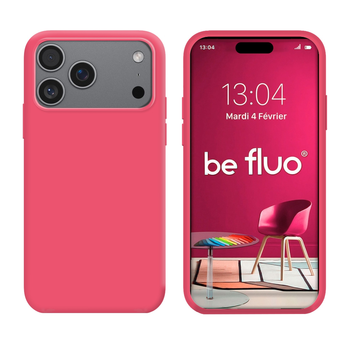 Coque Silicone Moxie BeFluo pour iPhone 18 Pro - Fruit du dragon