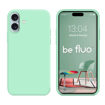 Coque Silicone Moxie BeFluo pour iphone 18 - Menthe poivrée