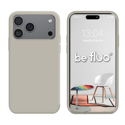 Coque Silicone Moxie BeFluo pour iPhone 18 Pro - Gris nardo