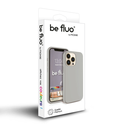 Coque Silicone Moxie BeFluo pour iPhone 18 Pro - Gris nardo