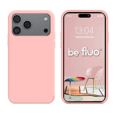 Coque Silicone Moxie BeFluo pour iPhone 18 Pro - Rose clair