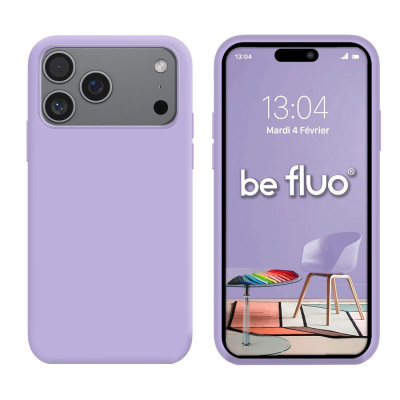 Coque Silicone Moxie BeFluo Fine et Légère pour iPhone 18 Pro - Lilas