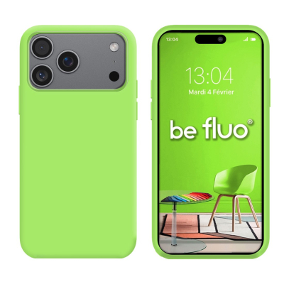 Coque Silicone Moxie BeFluo pour iPhone 18 Pro Max - Vert pomme