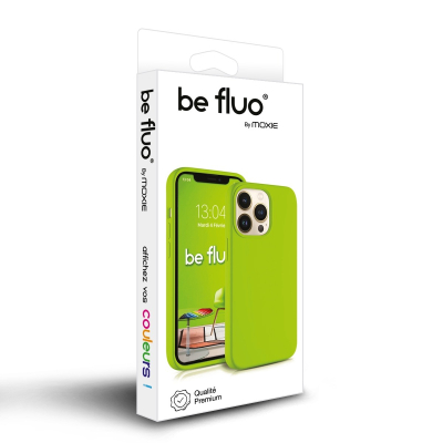 Coque Silicone Moxie BeFluo pour iPhone 18 Pro Max - Vert pomme