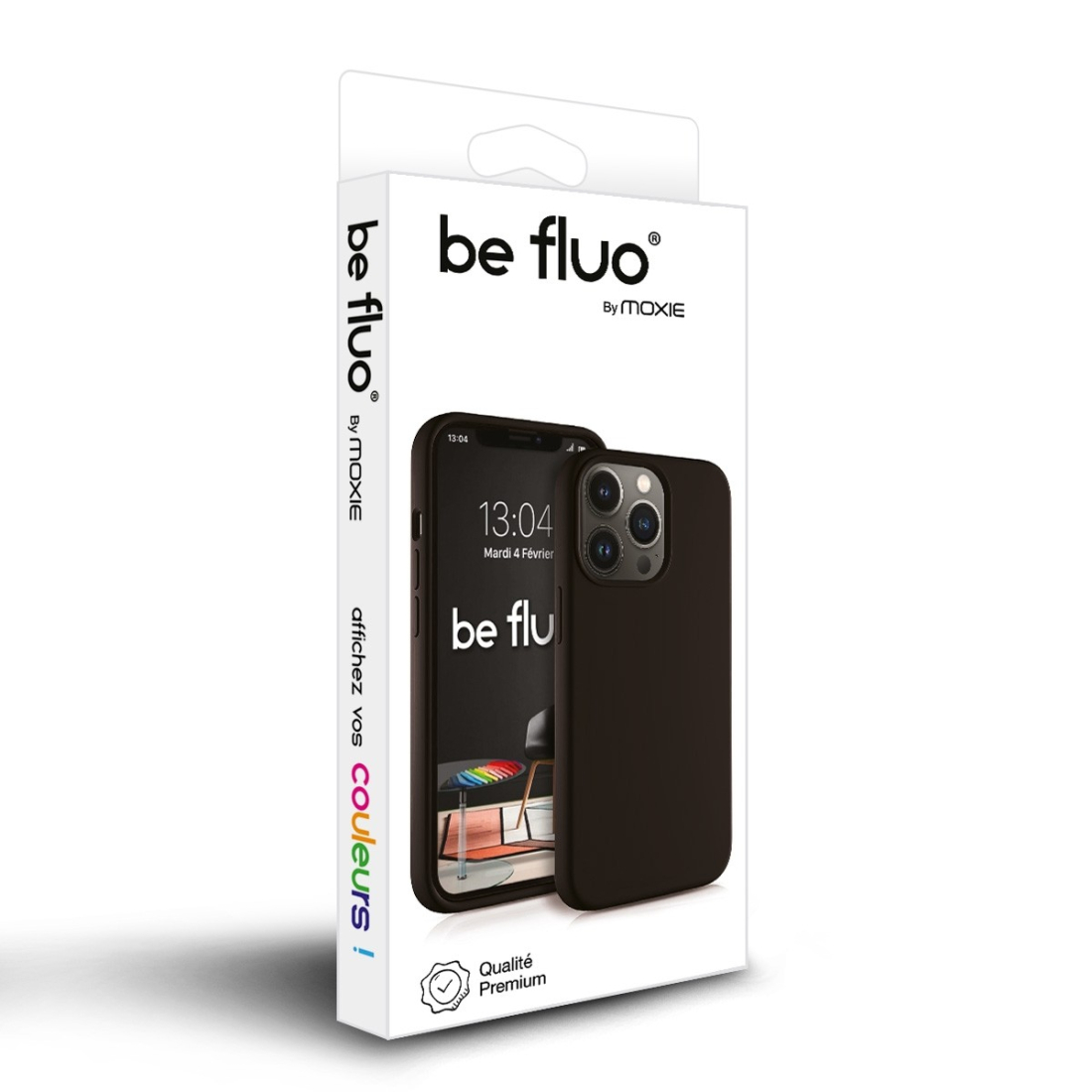 Coque Silicone Moxie BeFluo pour iPhone 18 Pro Max - Noir