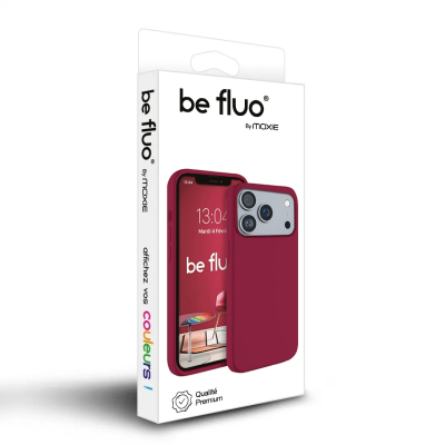 Coque Silicone Moxie BeFluo pour iPhone 18 Pro Max - Dark Cherry