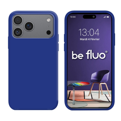 Coque Silicone Moxie BeFluo iPhone 18 Pro Max - Bleu electrique