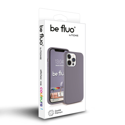 Coque Silicone Moxie BeFluo pour iPhone 18 Pro Max - Gris lavande