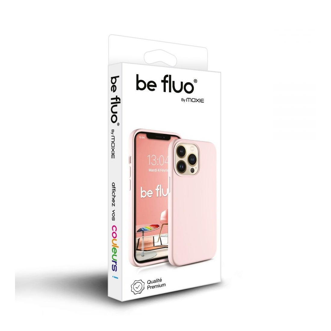 Coque Silicone Moxie BeFluo pour iPhone 18 Pro Max - Rose clair