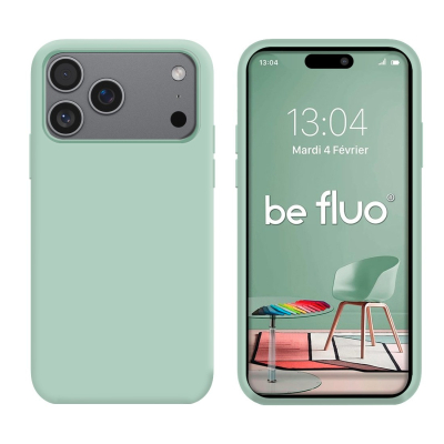 Coque Silicone Moxie BeFluo pour iPhone 18 Pro Max - Menthe
