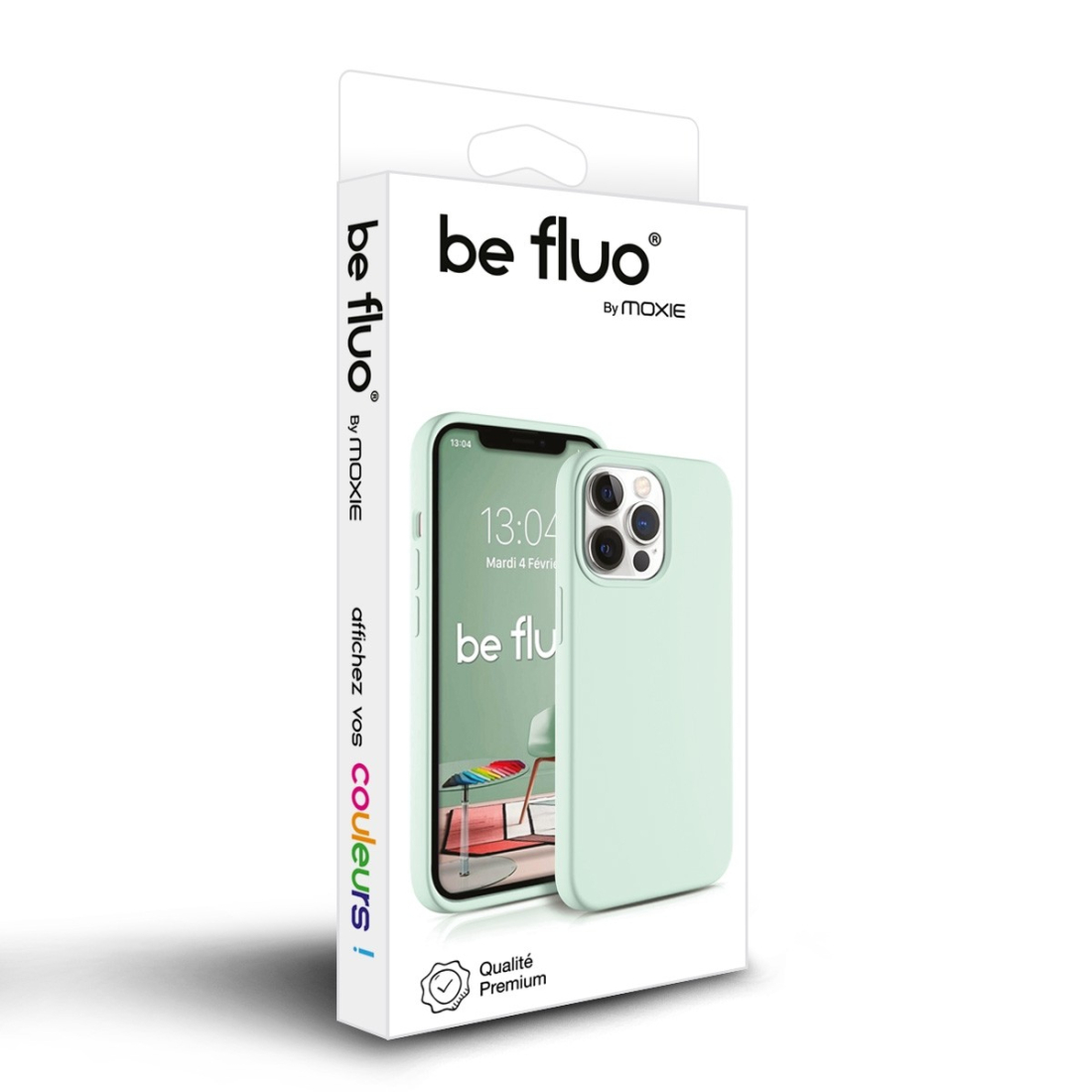 Coque Silicone Moxie BeFluo pour iPhone 18 Pro Max - Menthe