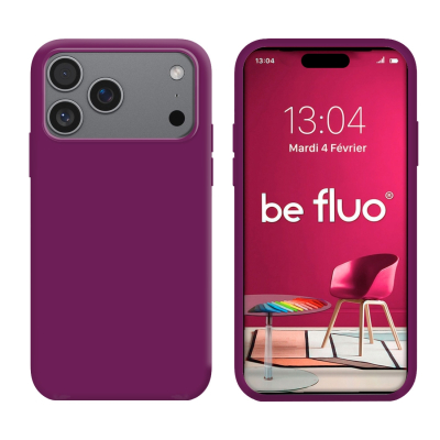 Coque Silicone Moxie BeFluo pour iPhone 18 Pro Max - Myrtille