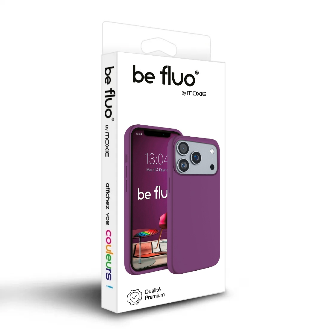 Coque Silicone Moxie BeFluo pour iPhone 18 Pro Max - Myrtille