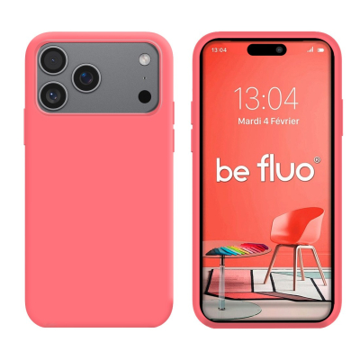 Coque Silicone Moxie BeFluo pour iPhone 18 Pro Max - Rose