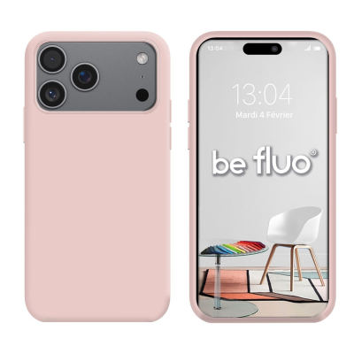 Coque Silicone Moxie BeFluo pour iPhone 18 Pro Max - Rose sable