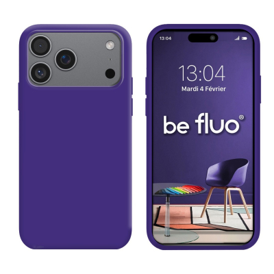 Coque Silicone Moxie BeFluo pour iPhone 18 Pro Max - Violet