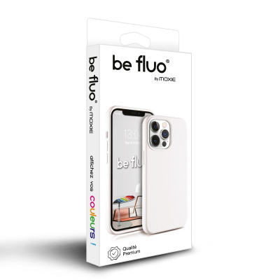 Coque Silicone Moxie BeFluo pour iPhone 18 Pro Max - Blanc