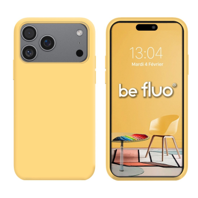 Coque Silicone Moxie BeFluo pour iPhone 18 Pro Max - Jaune