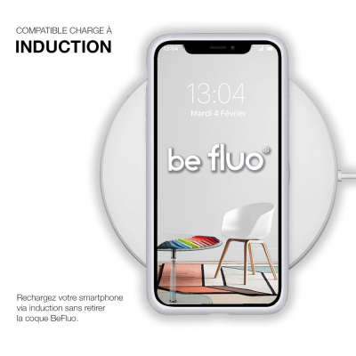 Coque Silicone Moxie BeFluo Fine et Légère pour iPhone 18 Pro - Blanc