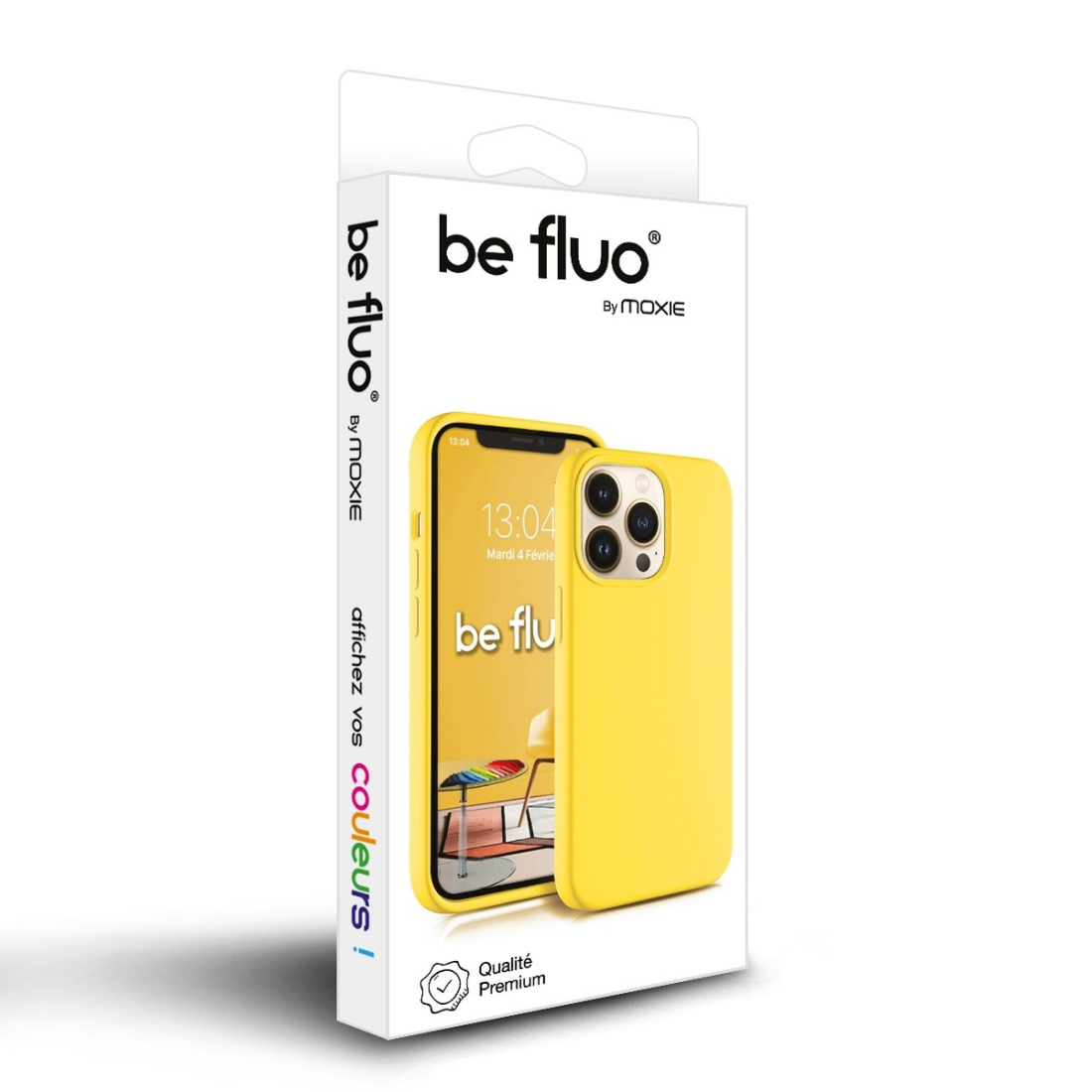 Coque Silicone Moxie BeFluo Fine et Légère pour iPhone 18 Pro - Jaune