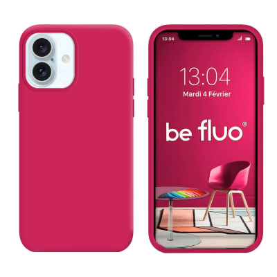 Coque Silicone Moxie BeFluo Fine et Légère pour iphone 18 - Framboise