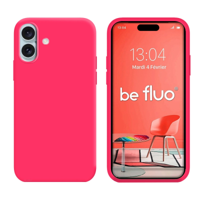 Coque Silicone Moxie BeFluo Fine et Légère pour iphone 18 - Rose fluo