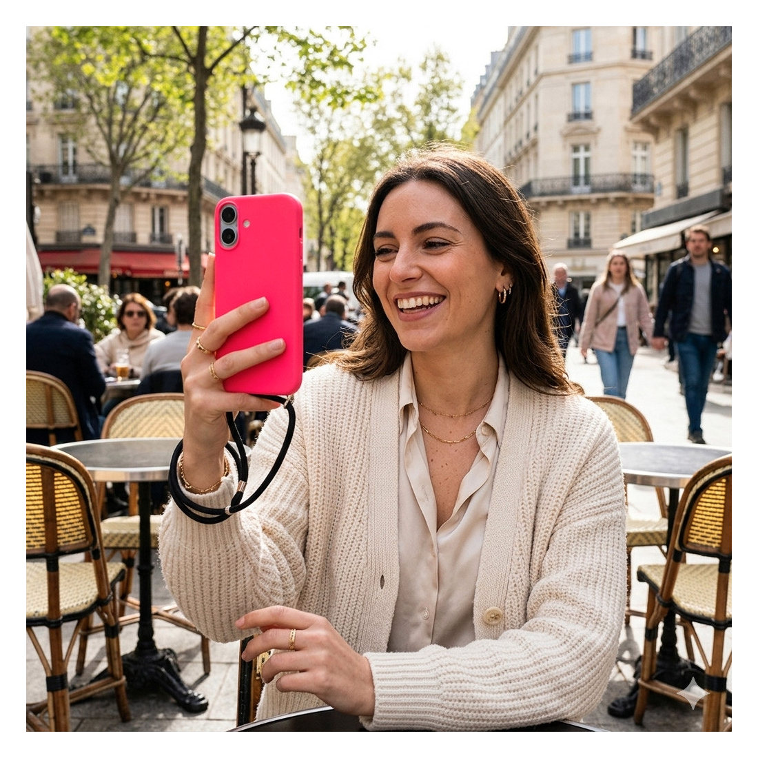 Coque Silicone Moxie BeFluo Fine et Légère pour iphone 18 - Rose fluo