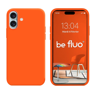 Coque Silicone Moxie BeFluo pour iphone 18 - Orange Sunset