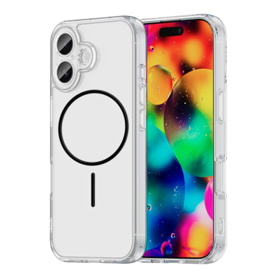Coque renforcée transparente iphone 18 avec magsafe - Noir