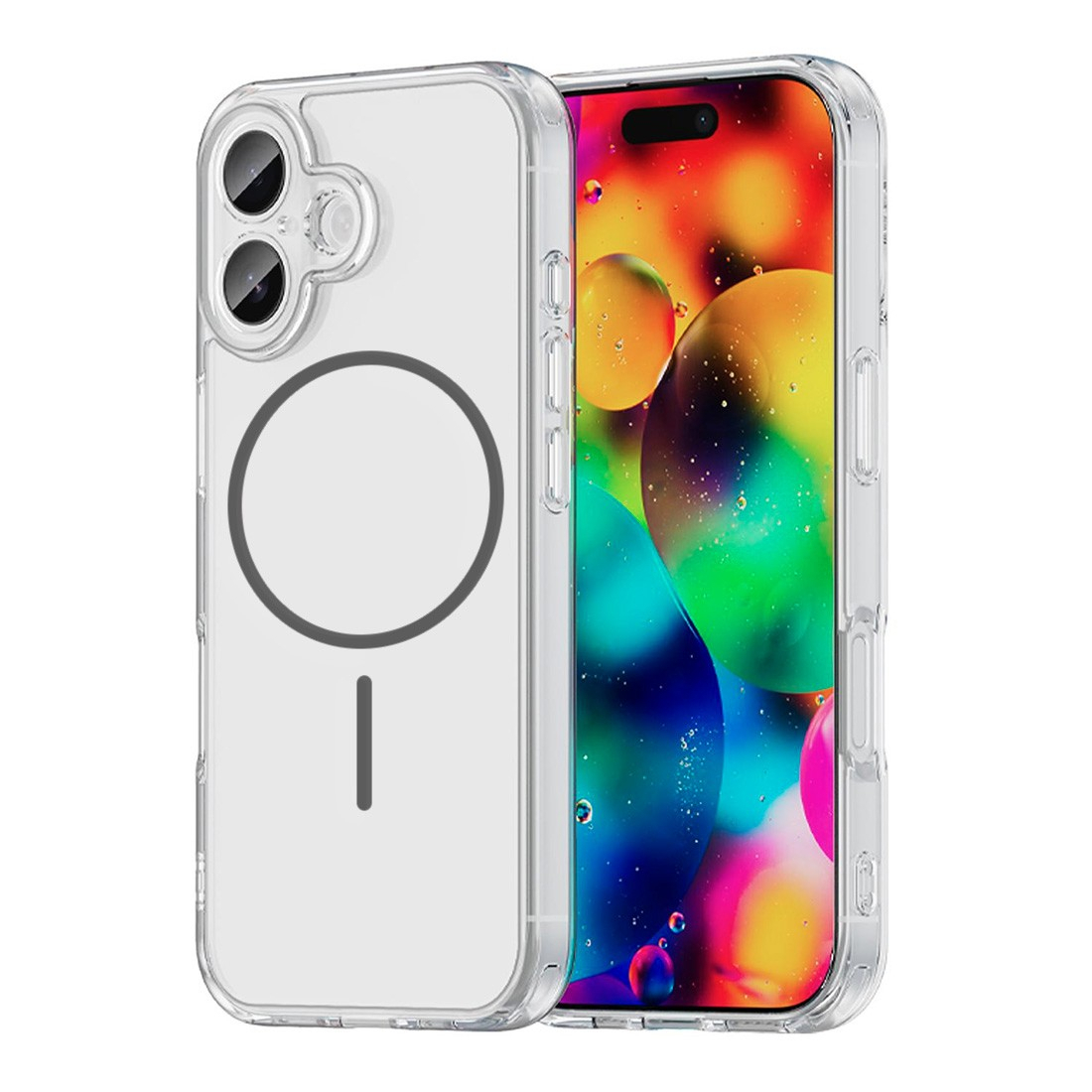 Coque renforcée transparente iphone 18 avec magsafe - Gris