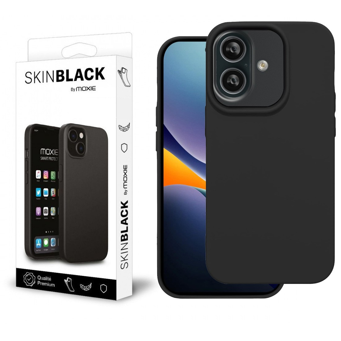 Coque de protection ultra fine noire pour iphone 18