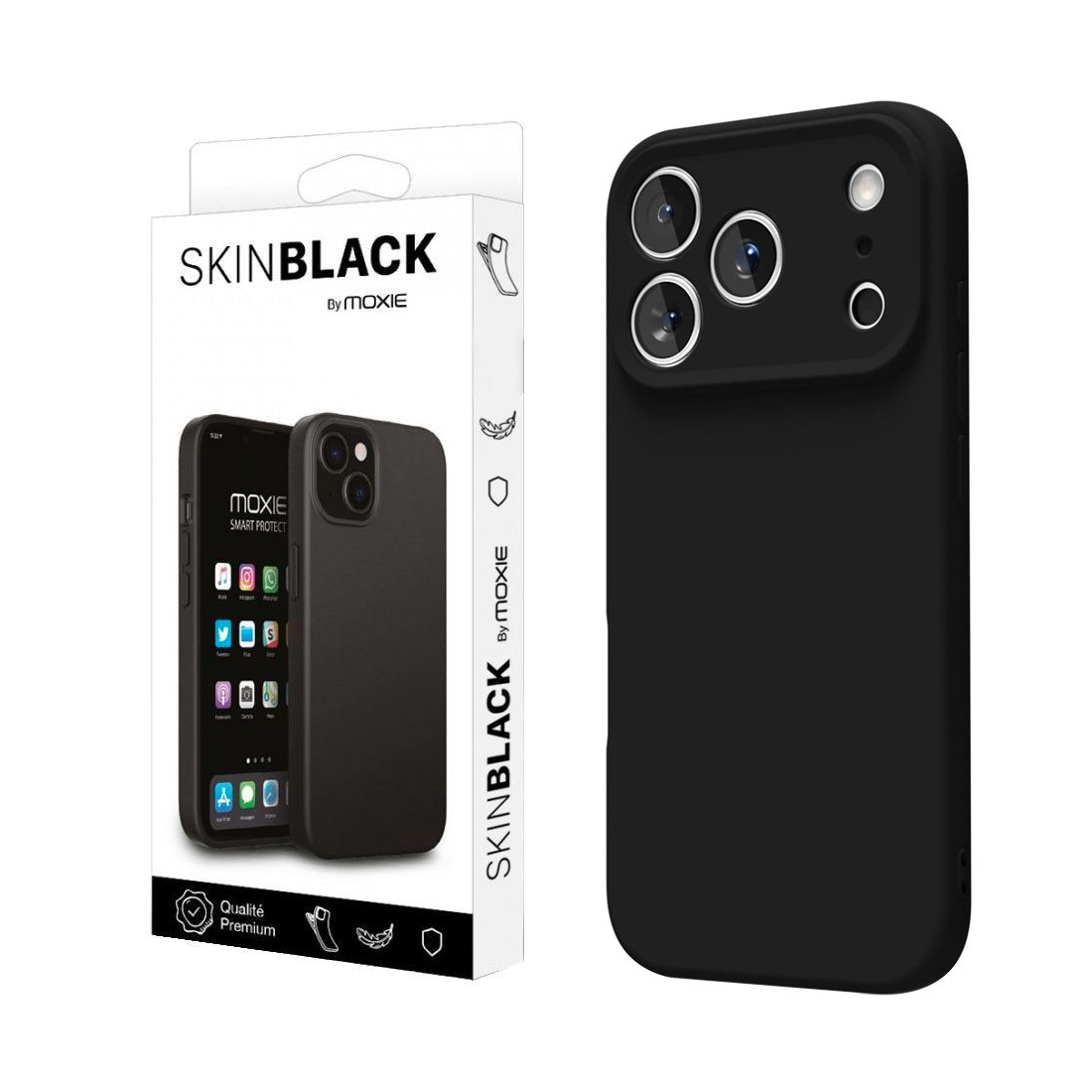 Coque de protection ultra fine noire pour iPhone 18 Pro Max