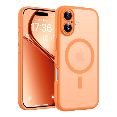 Coque renforcée semi transparente iphone 18 avec magsafe couleur Oran