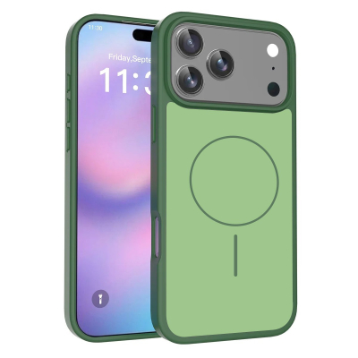 Coque renforcée de couleur iPhone 18 Pro avec magsafe couleur vert