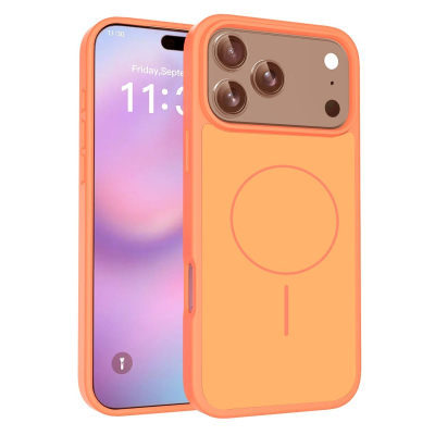 Coque renforcée de couleur iPhone 18 Pro avec magsafe couleur Orange