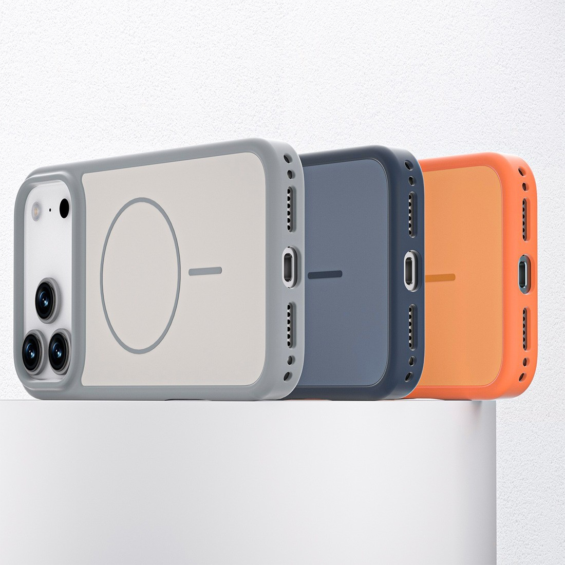 Coque renforcée de couleur iPhone 18 Pro avec magsafe couleur Orange