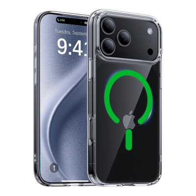 Coque Renforcée transparente iPhone 18 Pro Max avec magsafe Vert