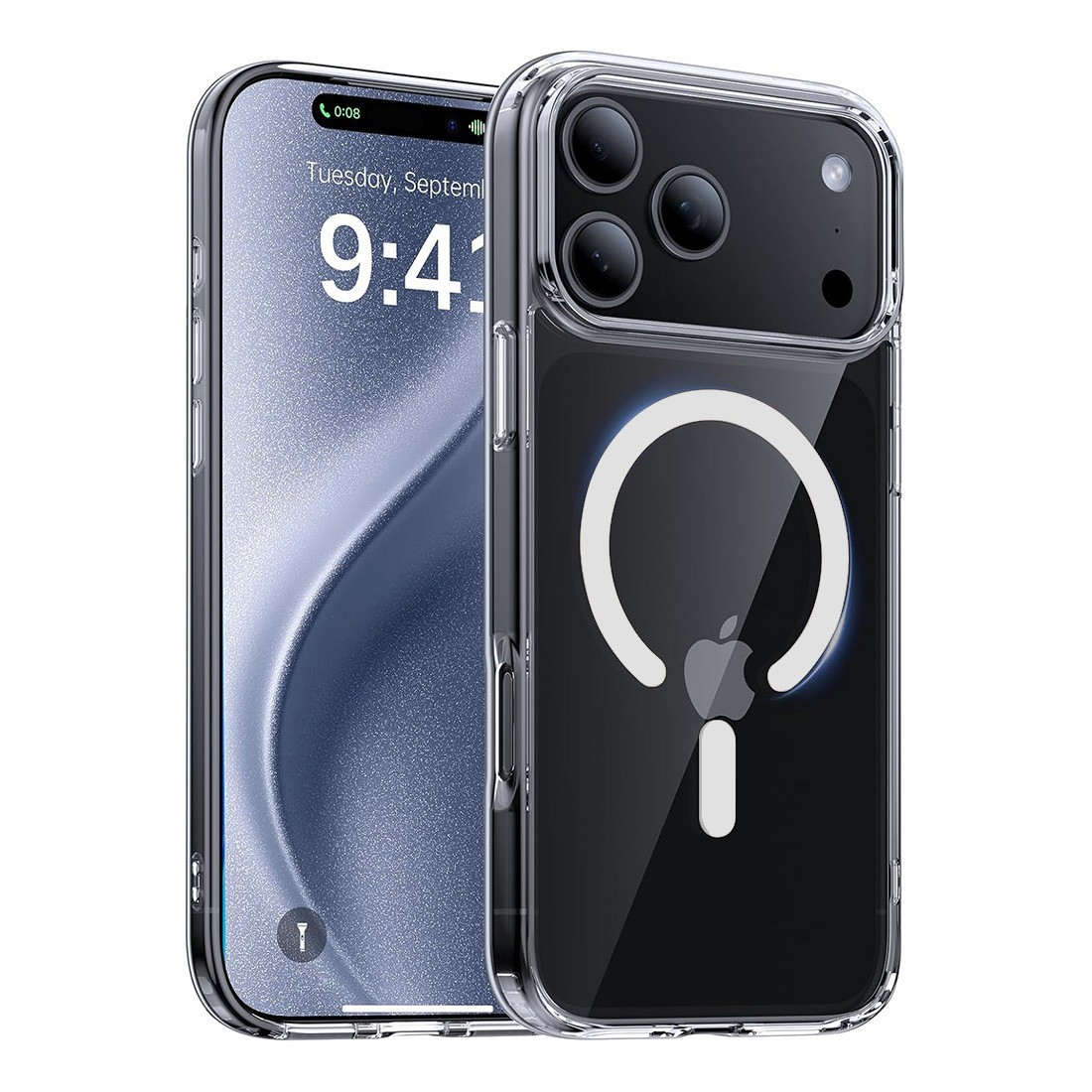 Coque Renforcée transparente iPhone 18 Pro avec magsafe couleur Blanc