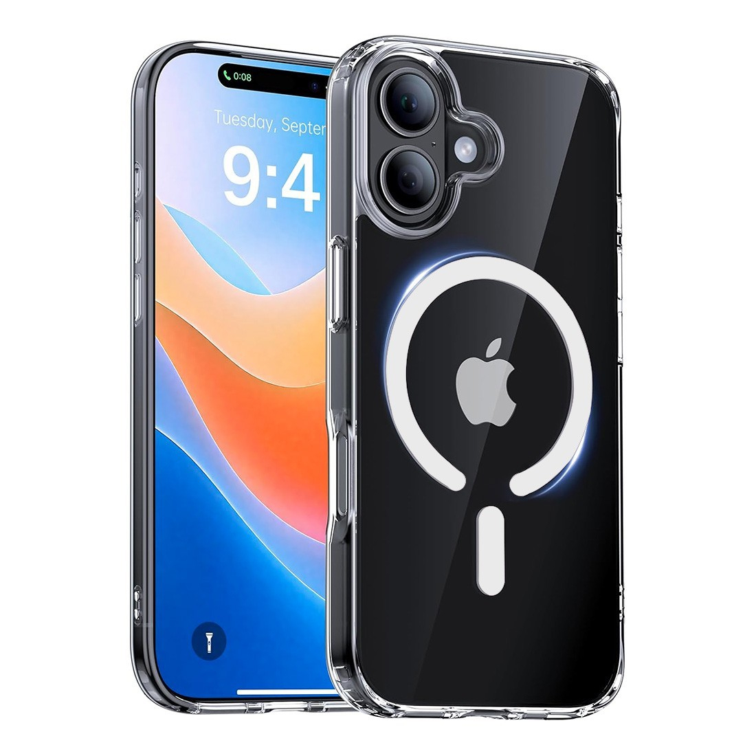 Coque Renforcée transparente iphone 18 avec magsafe couleur Blanc