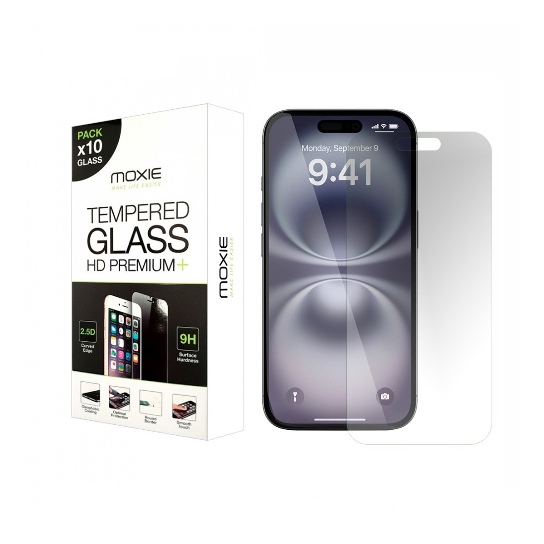 Pack x10 Protection d'écran en verre trempé iPhone 18 Pro