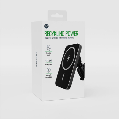 Support voiture induction 15 W MagSafe Forever Recycling noir