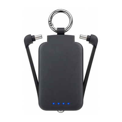 Powerbank porte-clés 2000 mAh - Noir | VOG IMPORT