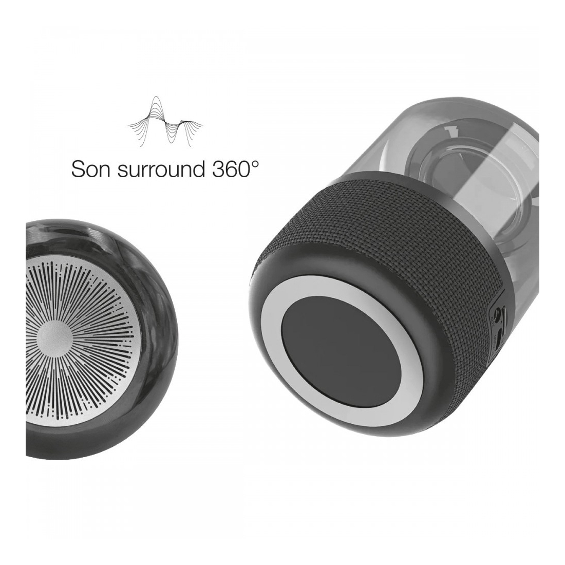 Enceinte Bluetooth Disco Volante Puissance 8W avec Led de couleur
