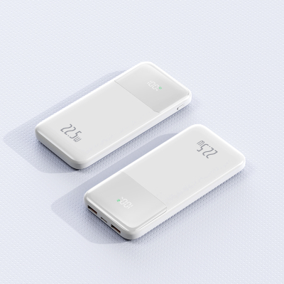 Powerbank 10000 mAh écran digital - Blanc | VOG IMPORT