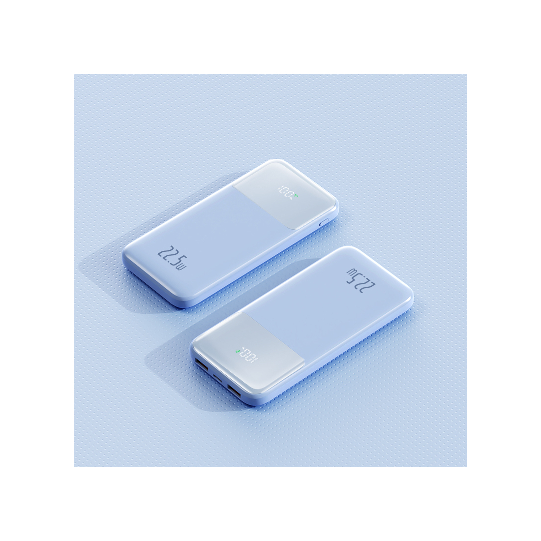 Powerbank 10000 mAh écran digital - Bleu clair | VOG IMPORT