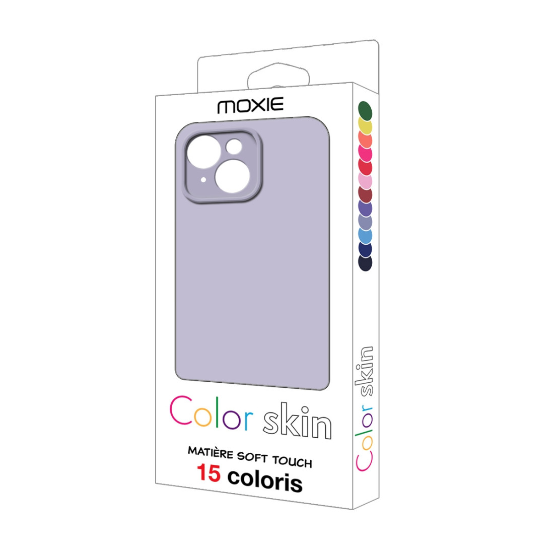 Coque premium Color Skin pour iphone 15  - Gris lavande