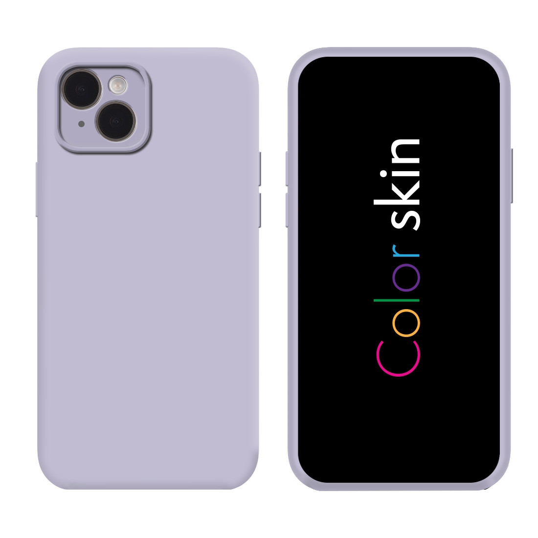 Coque premium Color Skin pour iphone 15  - Gris lavande