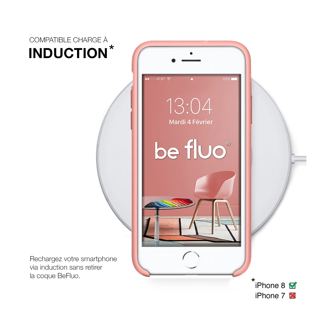 Moxie Coque iPhone 7/8/SE 2020 [BeFluo] Coque Silicone Fine et Légère pour iPhone 8, iPhone 7 et iPhone SE 2020, Intérieur Micro