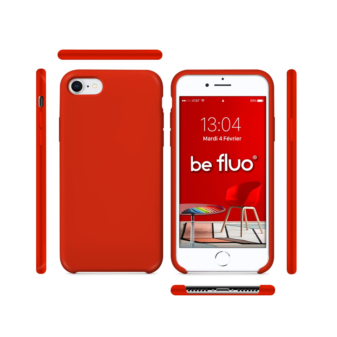 Moxie Coque iPhone 7/8/SE 2020 [BeFluo] Coque Silicone Fine et Légère pour iPhone 8, iPhone 7 et iPhone SE 2020, Intérieur Micro